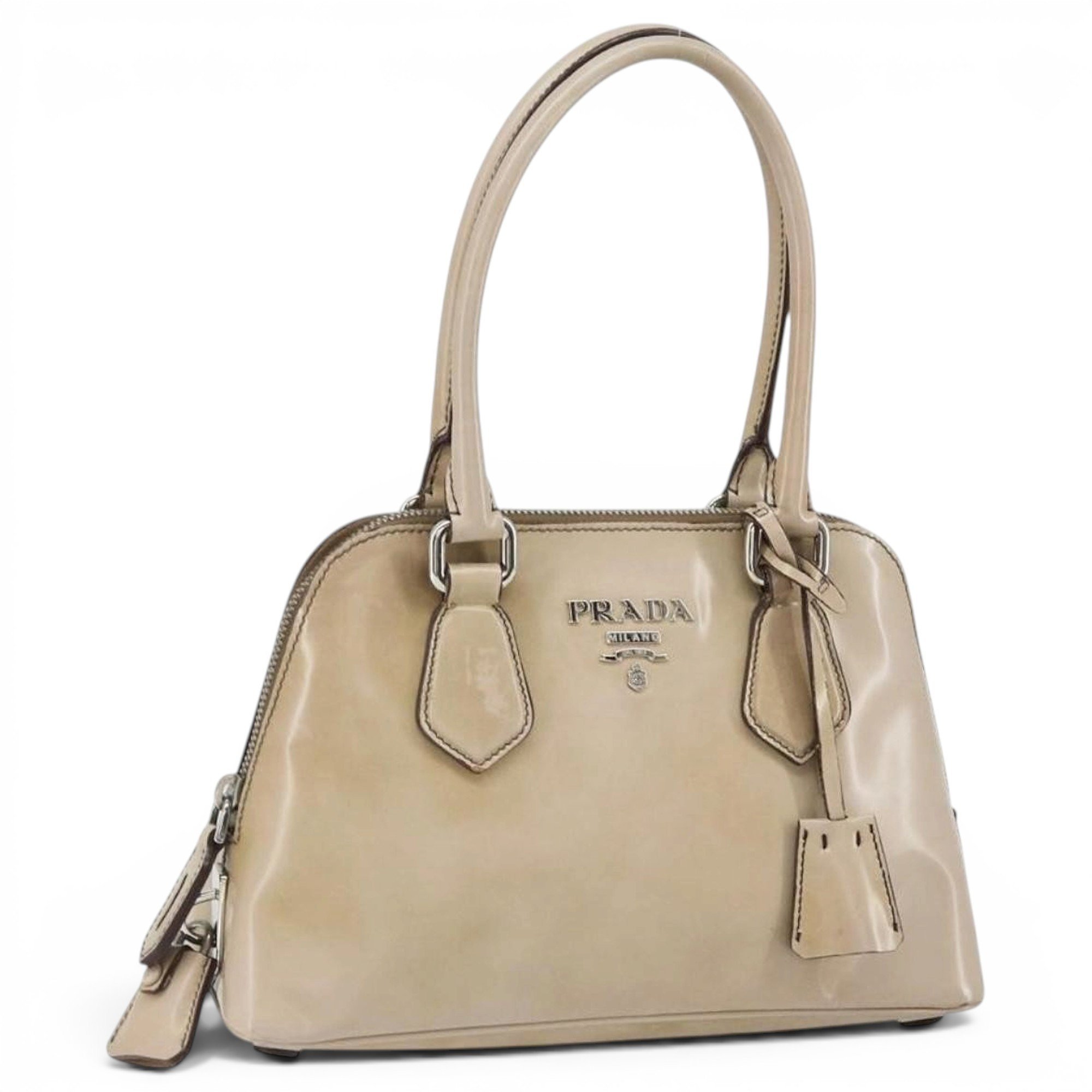 Patent leather handbag