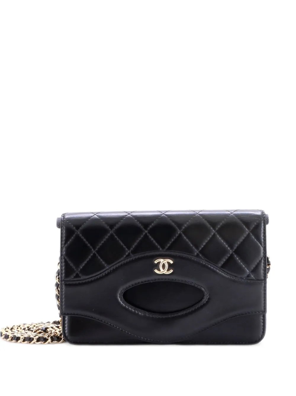 31 Wallet on Chain Quilted Shiny Lambskin crossbody bag