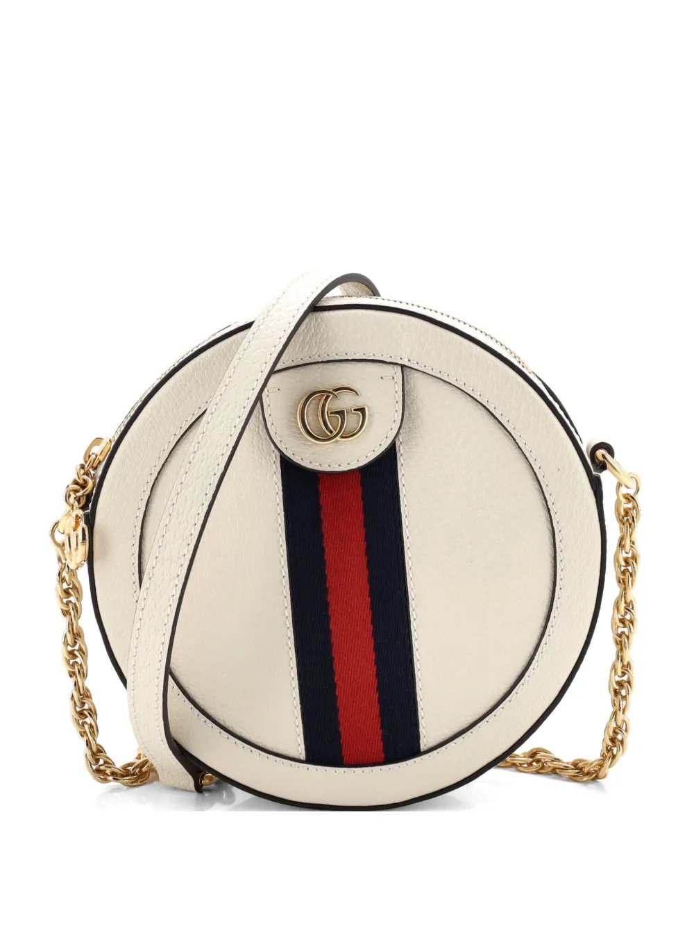 Ophidia Round Shoulder Bag Leather Mini crossbody bag