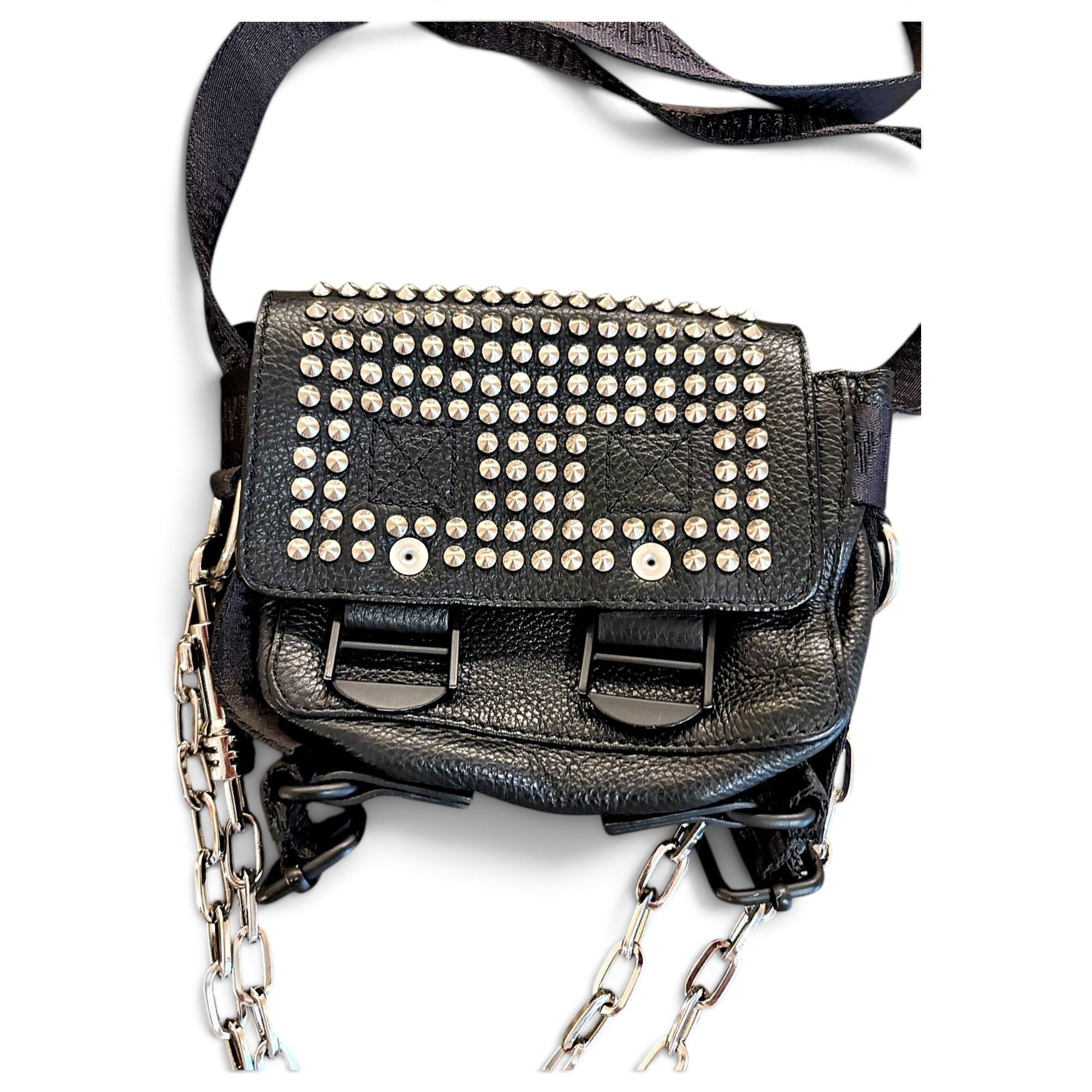 Rock leather crossbody bag
