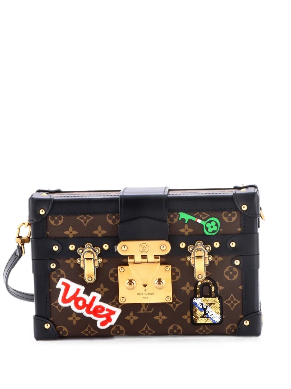 Petite Malle Handbag Limited Edition Patches Monogram Canvas crossbody bag