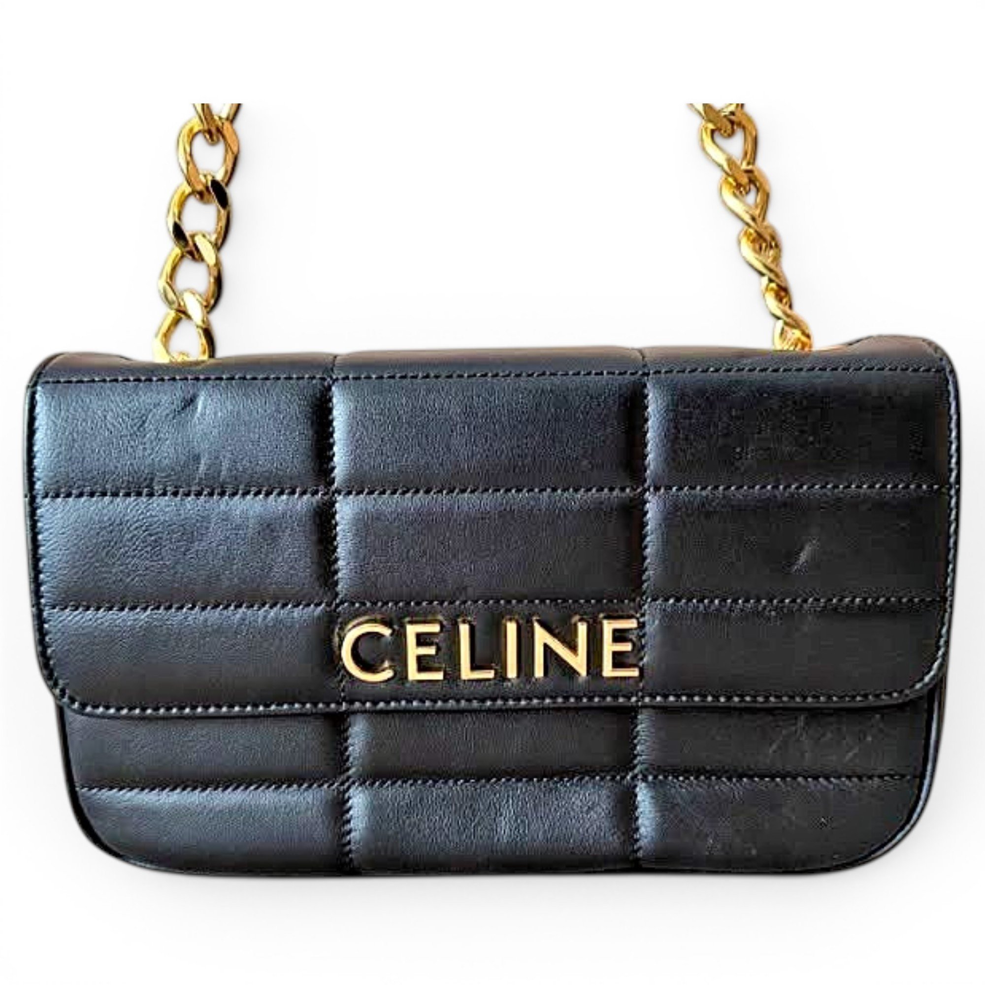 Leather clutch bag