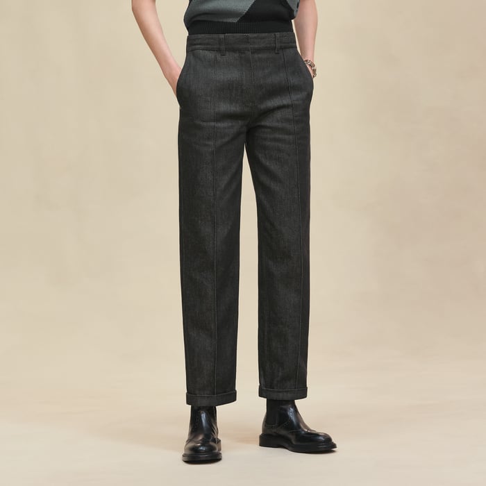 Gris Carbone Straight Leg Pants