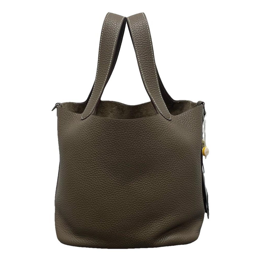 Picotin leather tote