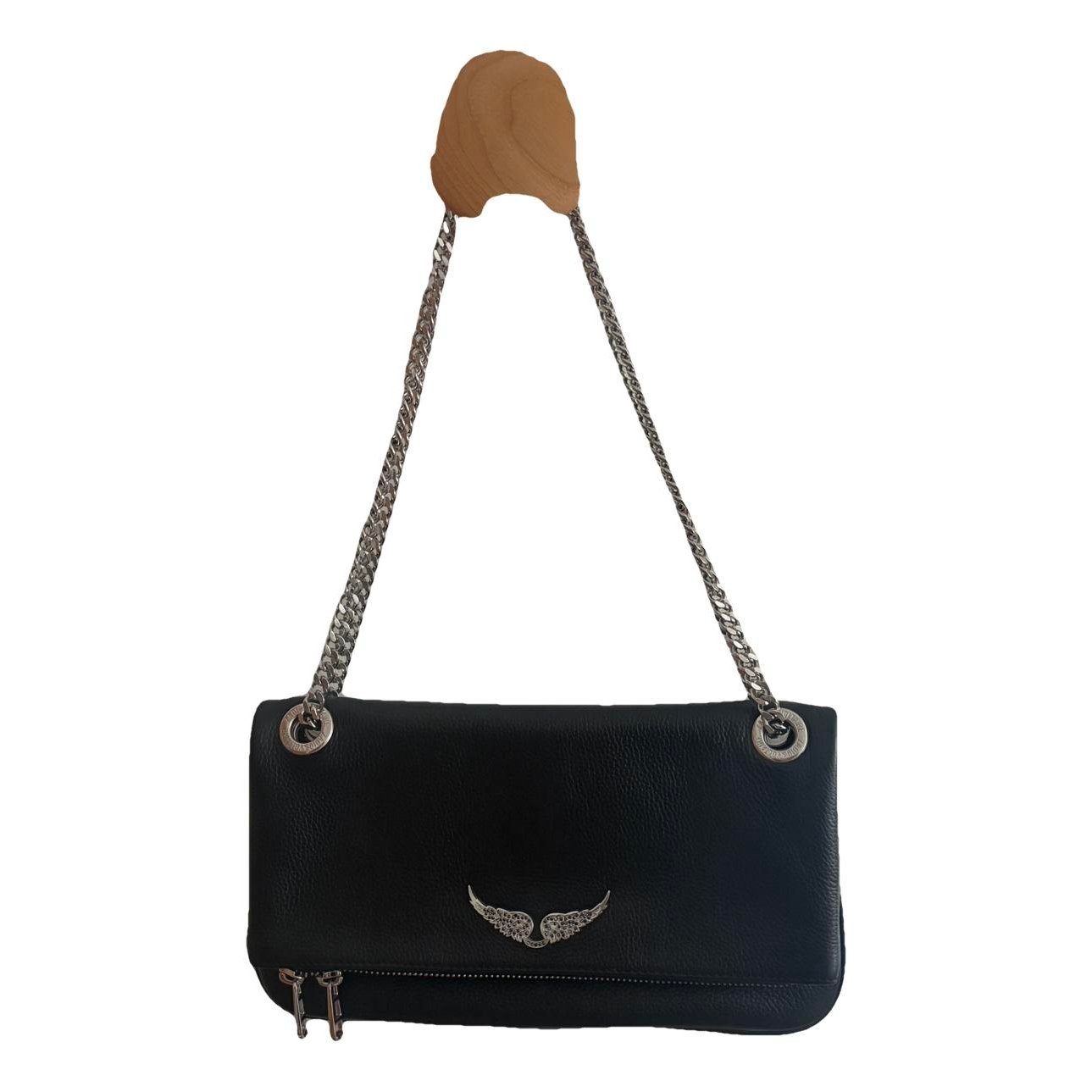 Rock leather clutch bag