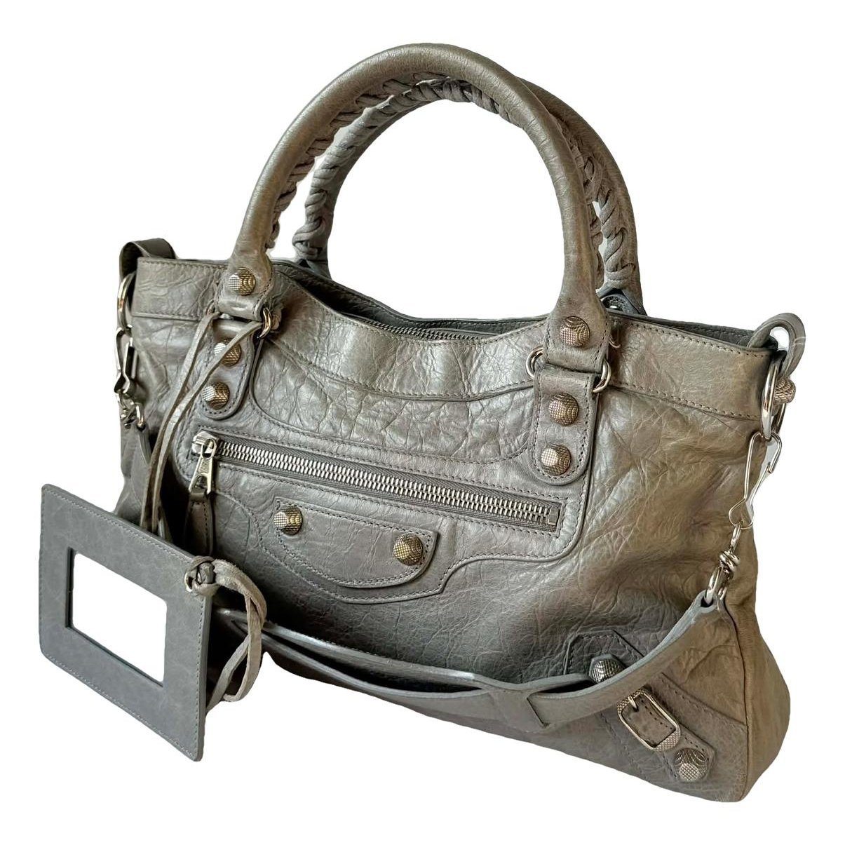 First leather handbag