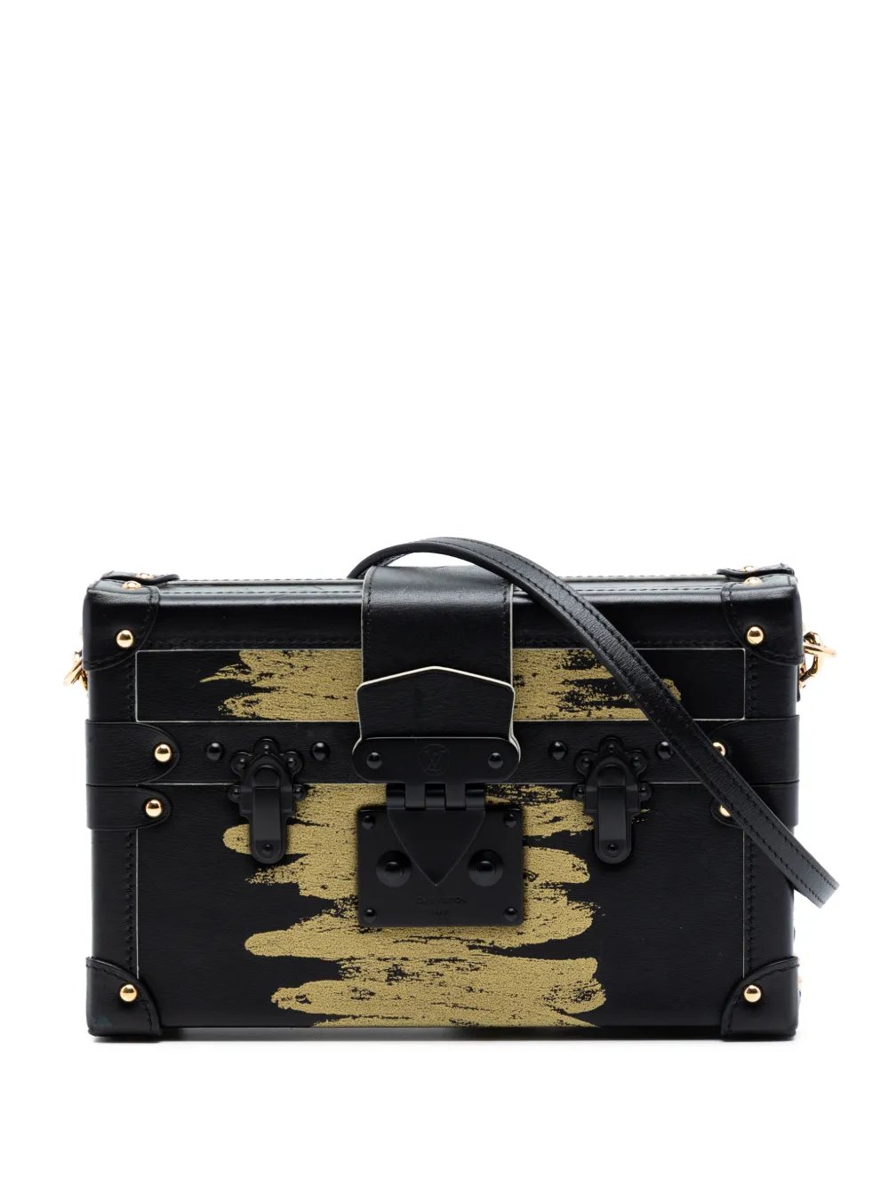 Louis Vuitton 2017 Leather Golden Light Petite Malle crossbody bag