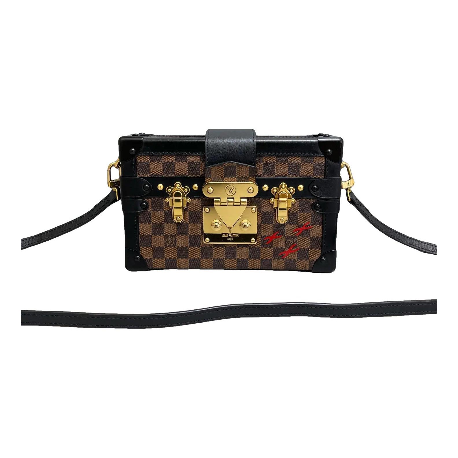 Petite Malle vinyl crossbody bag