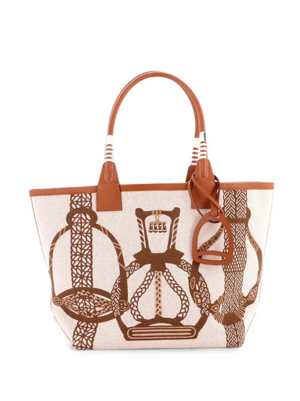 Sac Steeple Printed Toile with Leather 28 tote bag