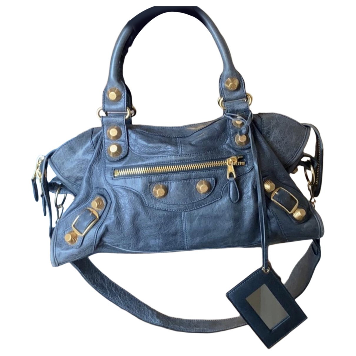 City leather handbag