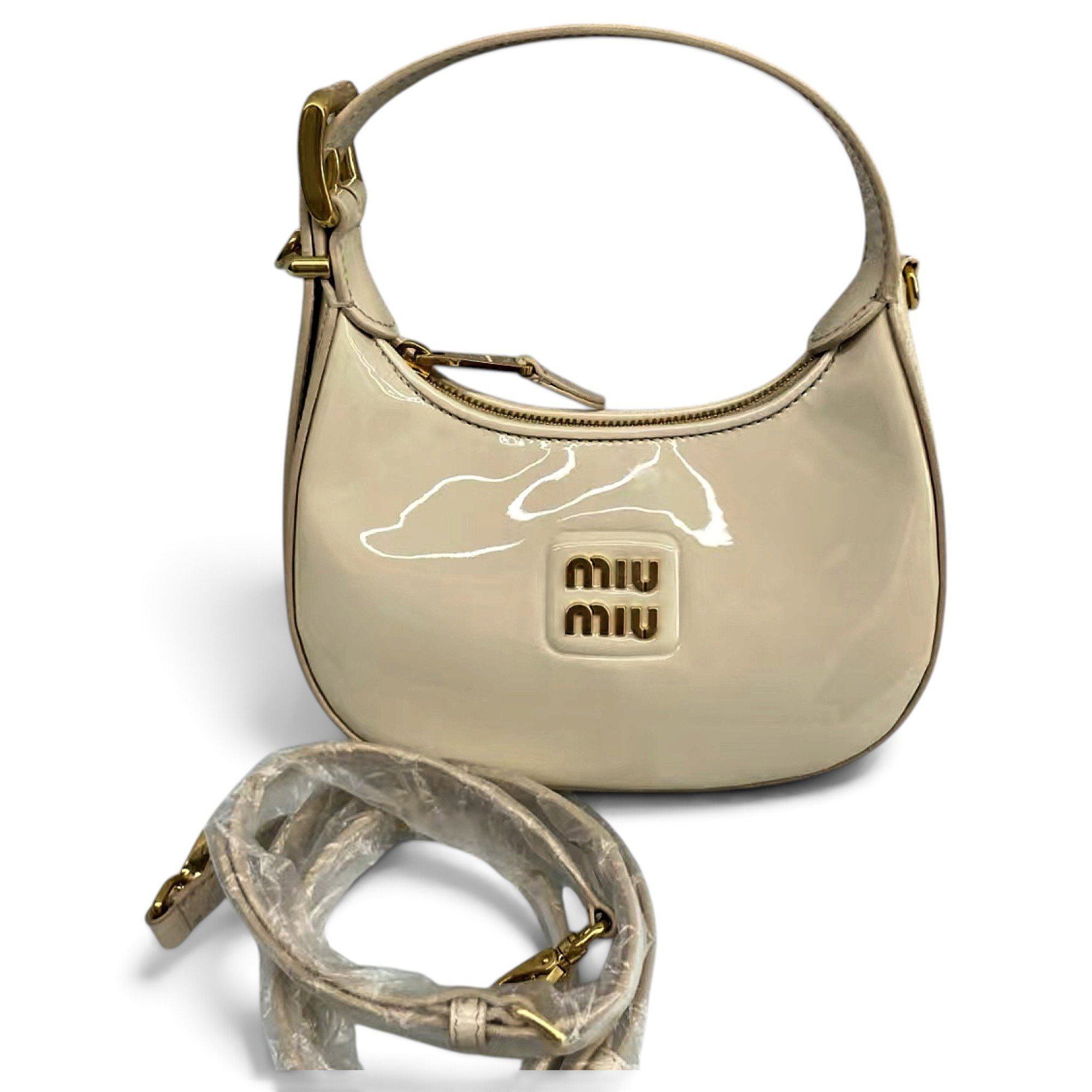 Patent leather handbag