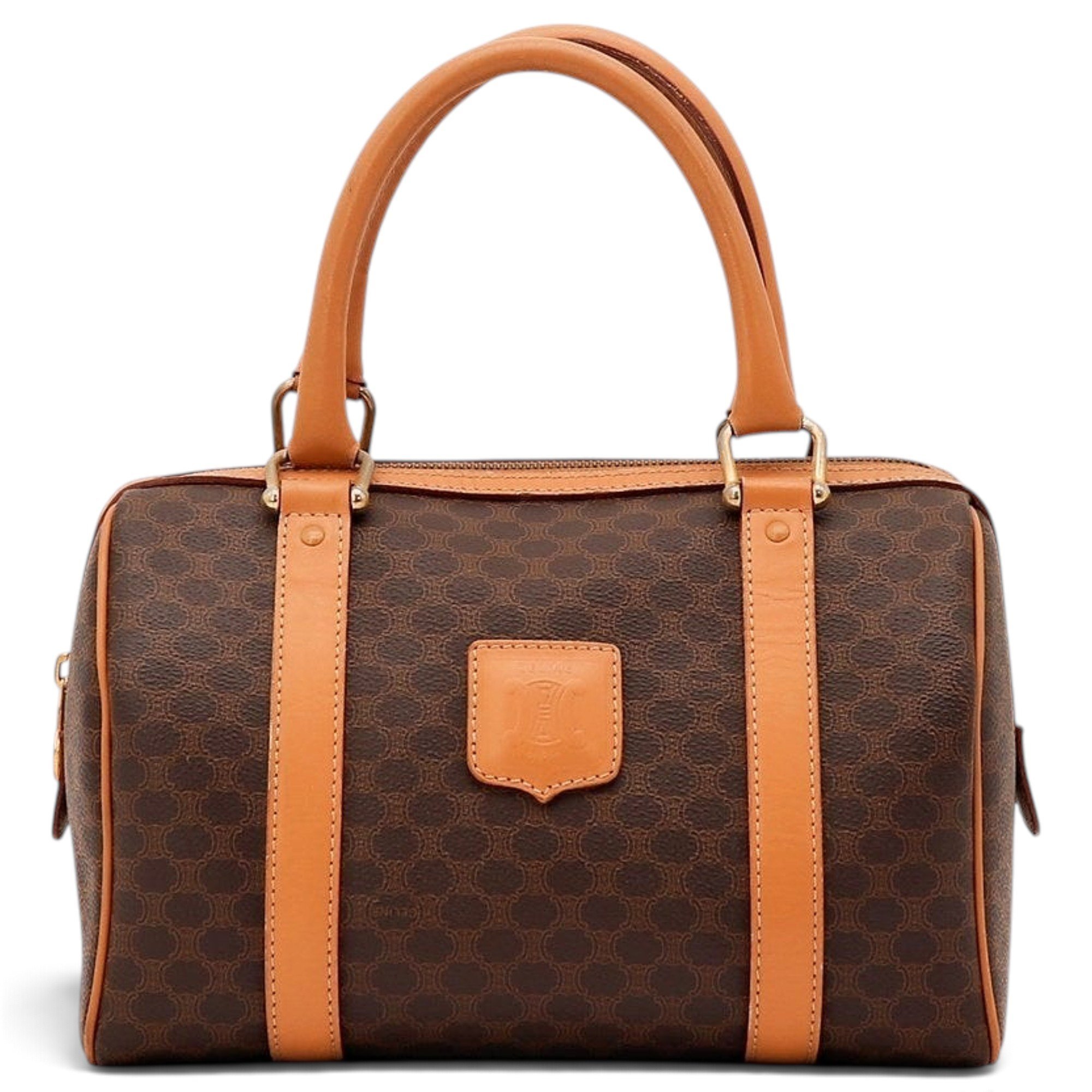 Triomphe leather bowling bag