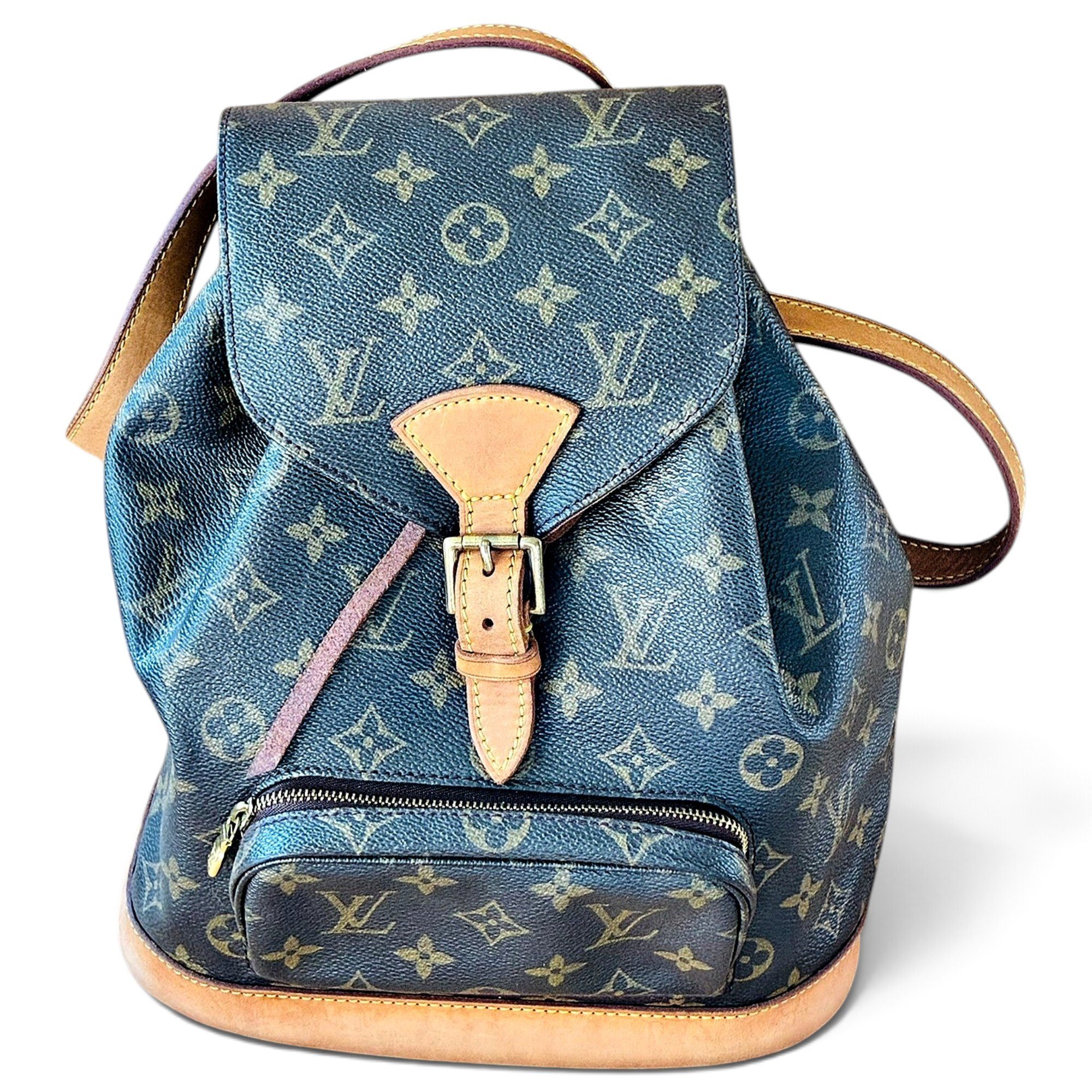 Montsouris Vintage leather backpack