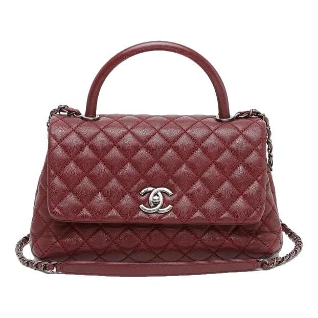 Trendy CC Top Handle leather handbag