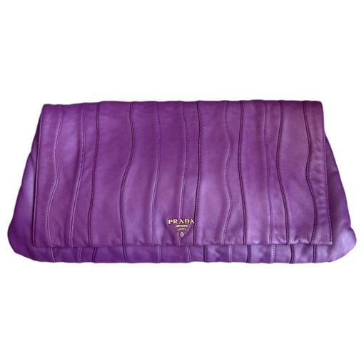 Leather clutch bag
