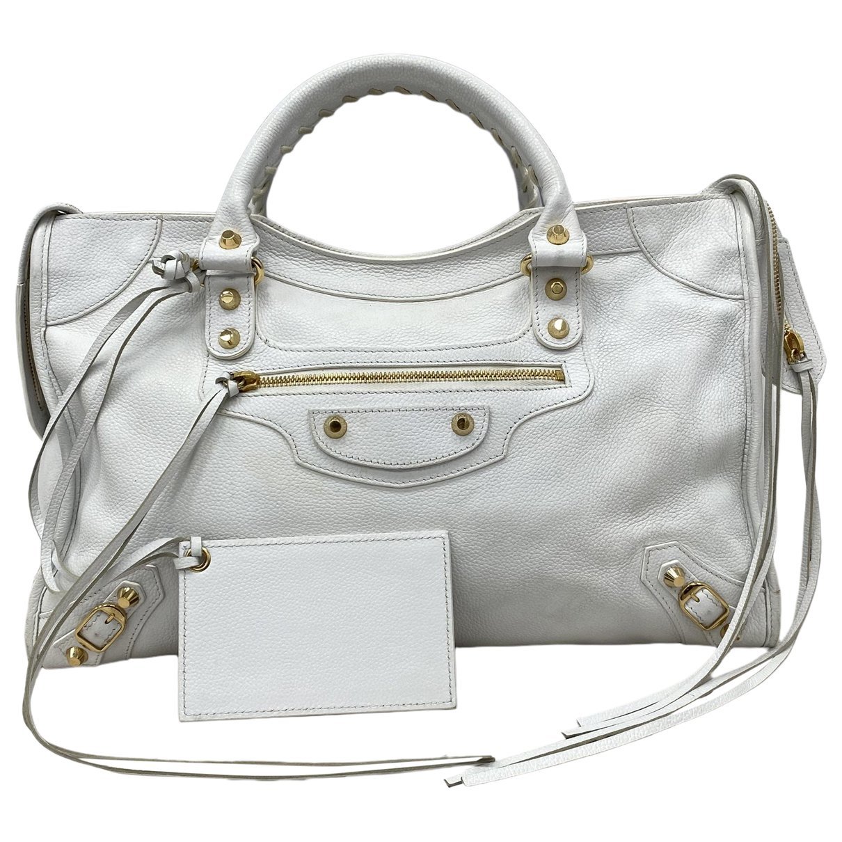 City leather handbag