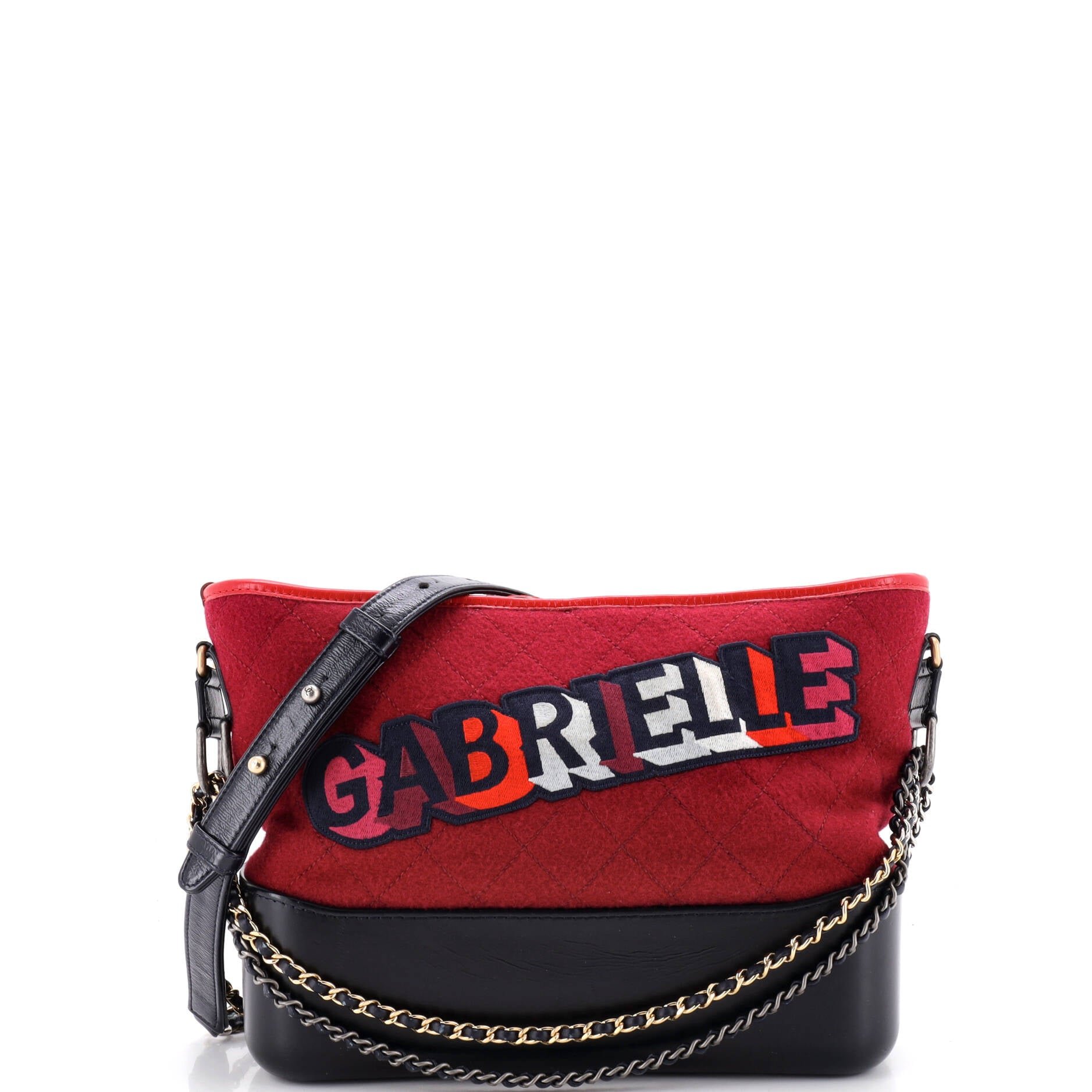 Gabrielle Logo Hobo Quilted Felt and Calfskin Medium