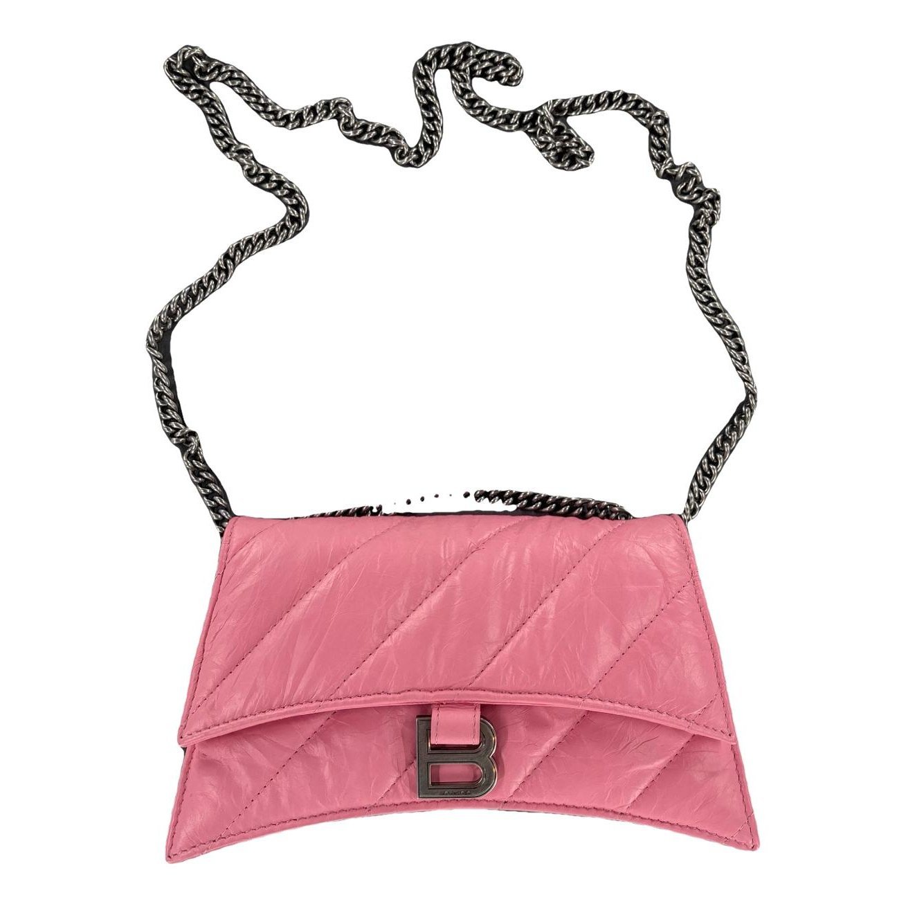 Crush leather handbag