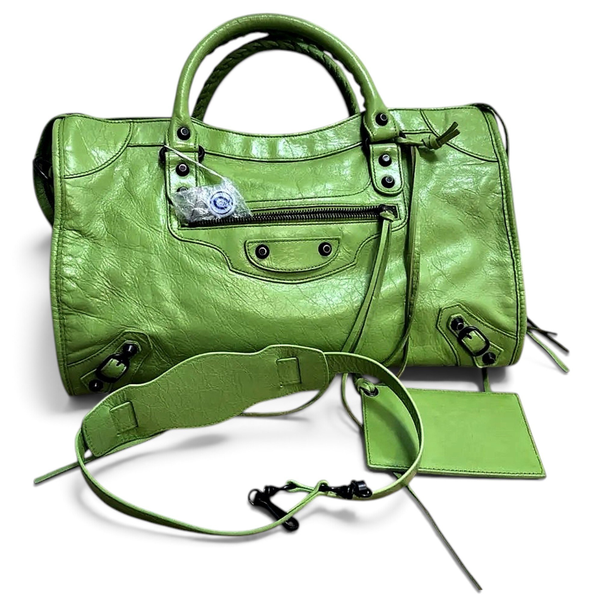 Classic Metalic leather handbag