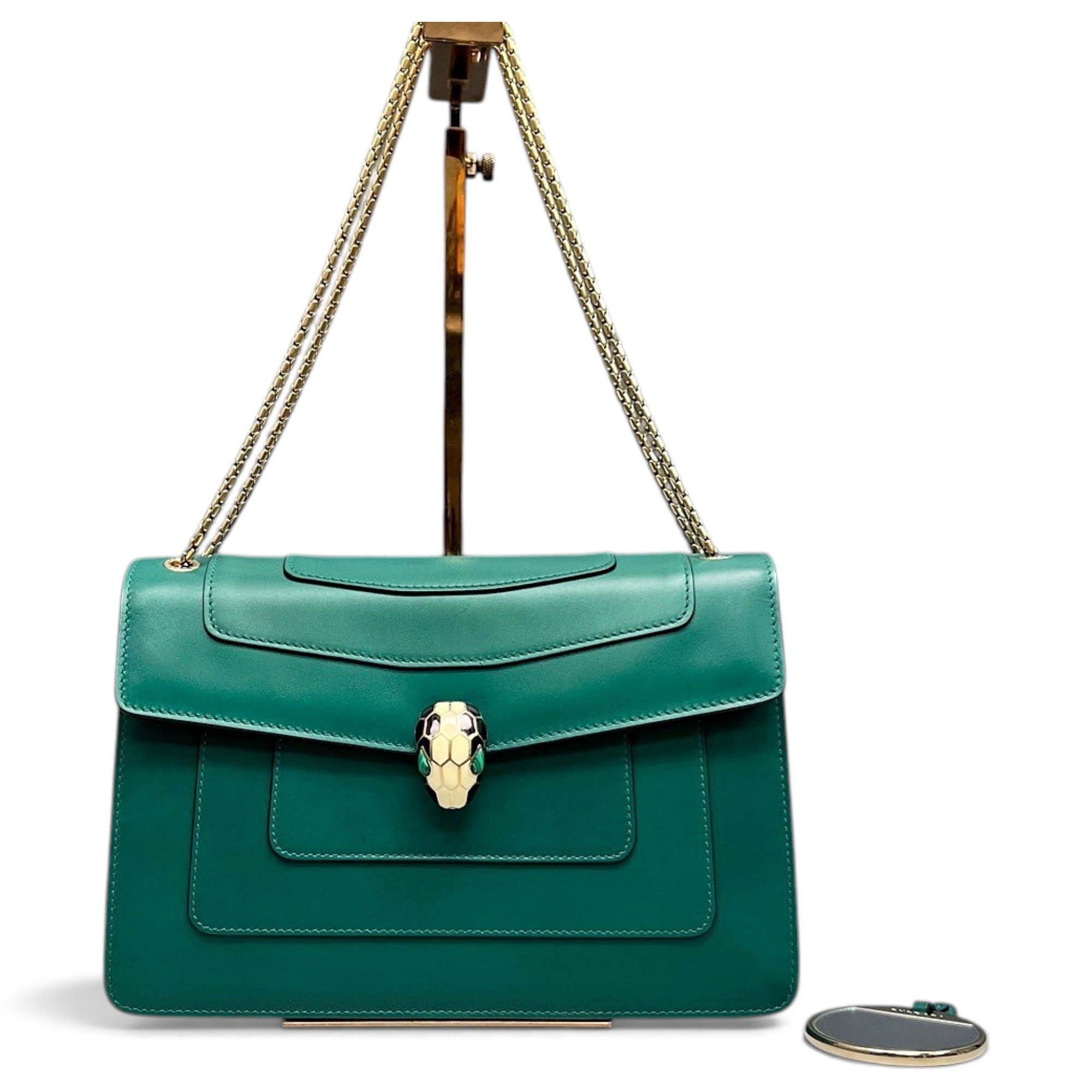 Serpenti leather handbag