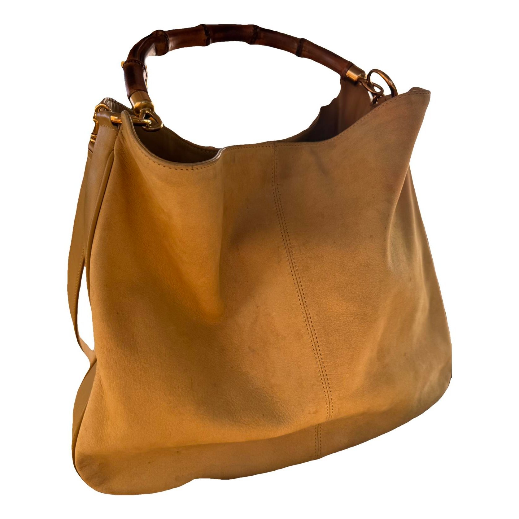Bamboo leather crossbody bag