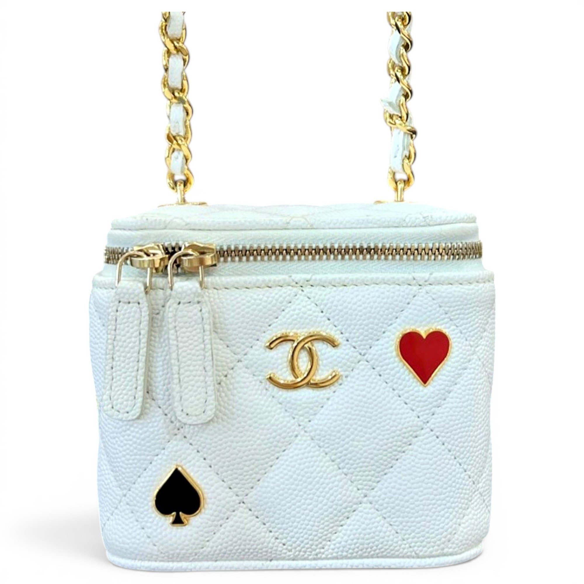 Vanity leather handbag