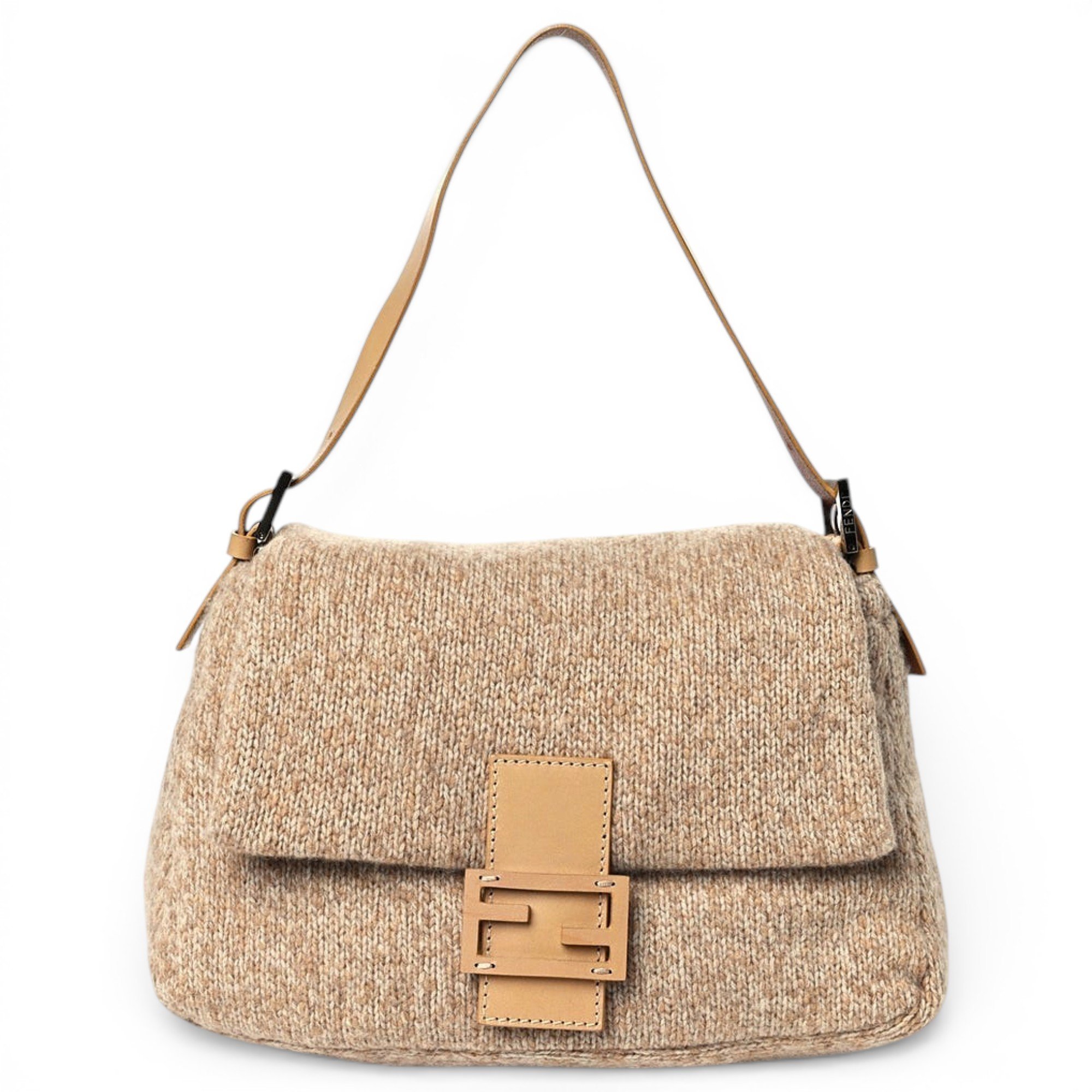 Baguette wool handbag
