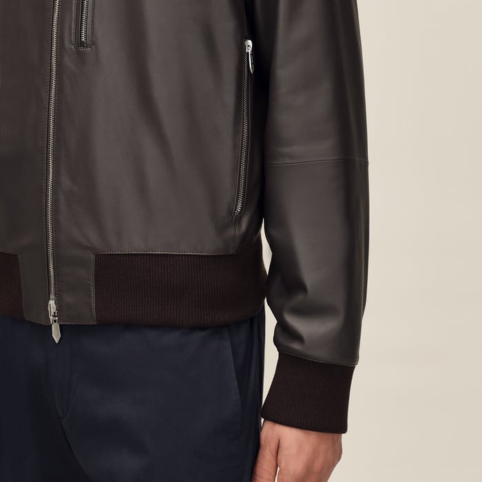 Ébène Reversible Rib-trim Jacket