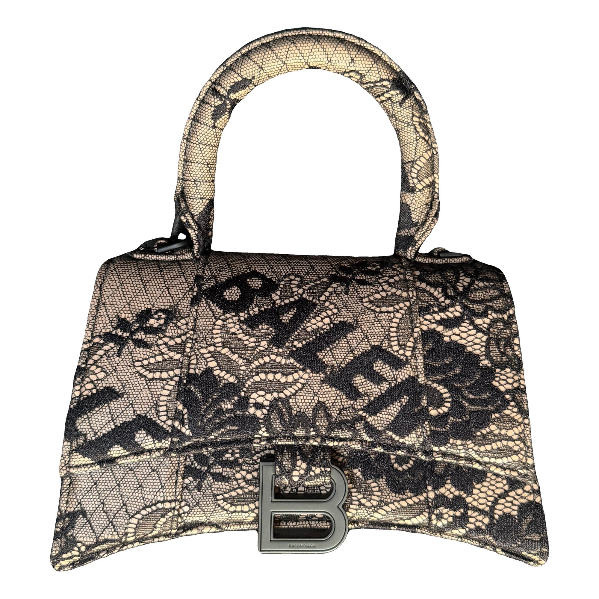 Hourglass cloth handbag