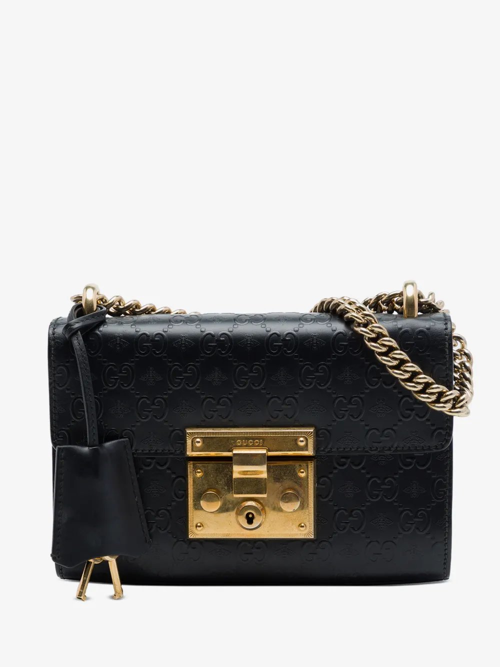 2016-2026 Small Guccissima Bee Padlock crossbody bag
