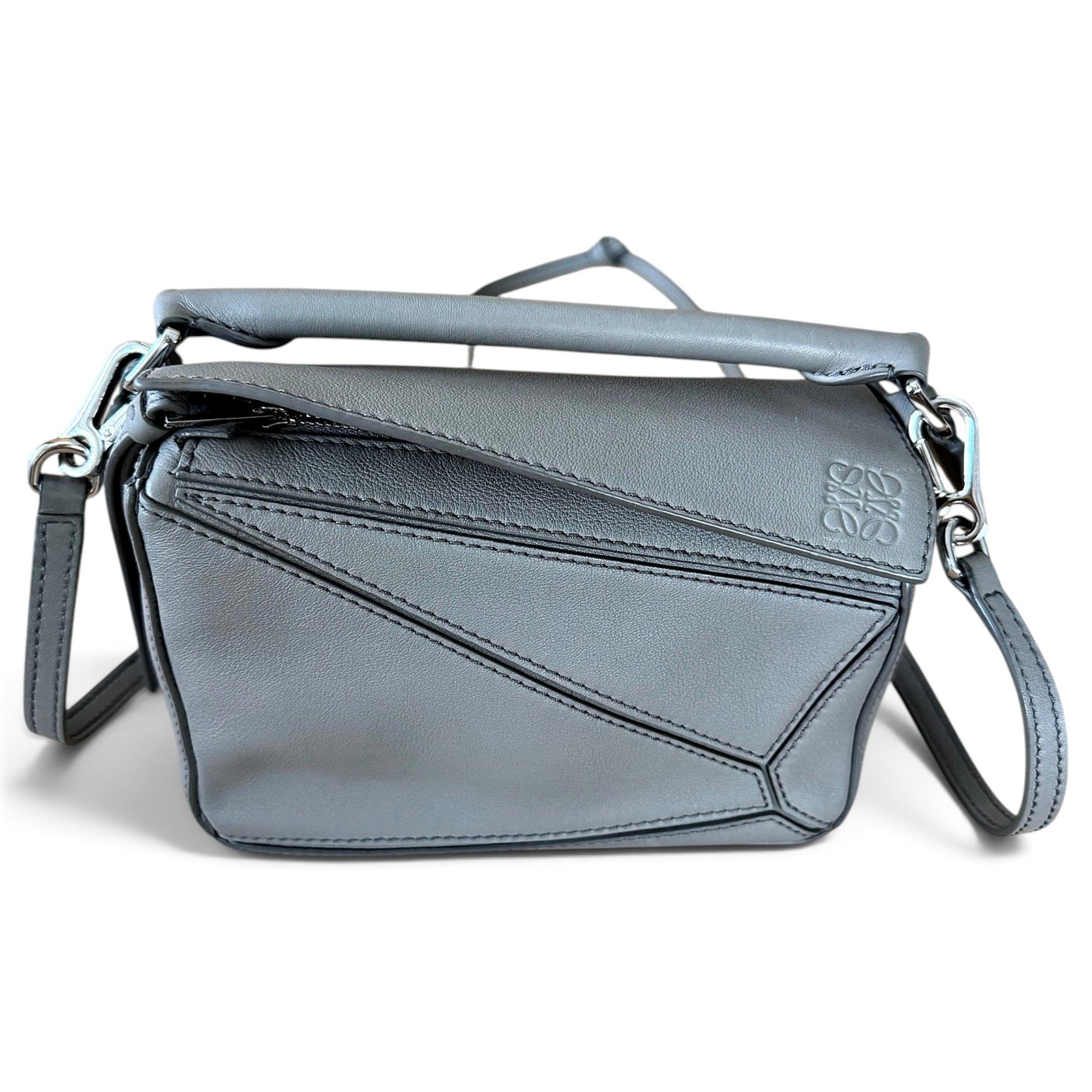 Puzzle leather crossbody bag