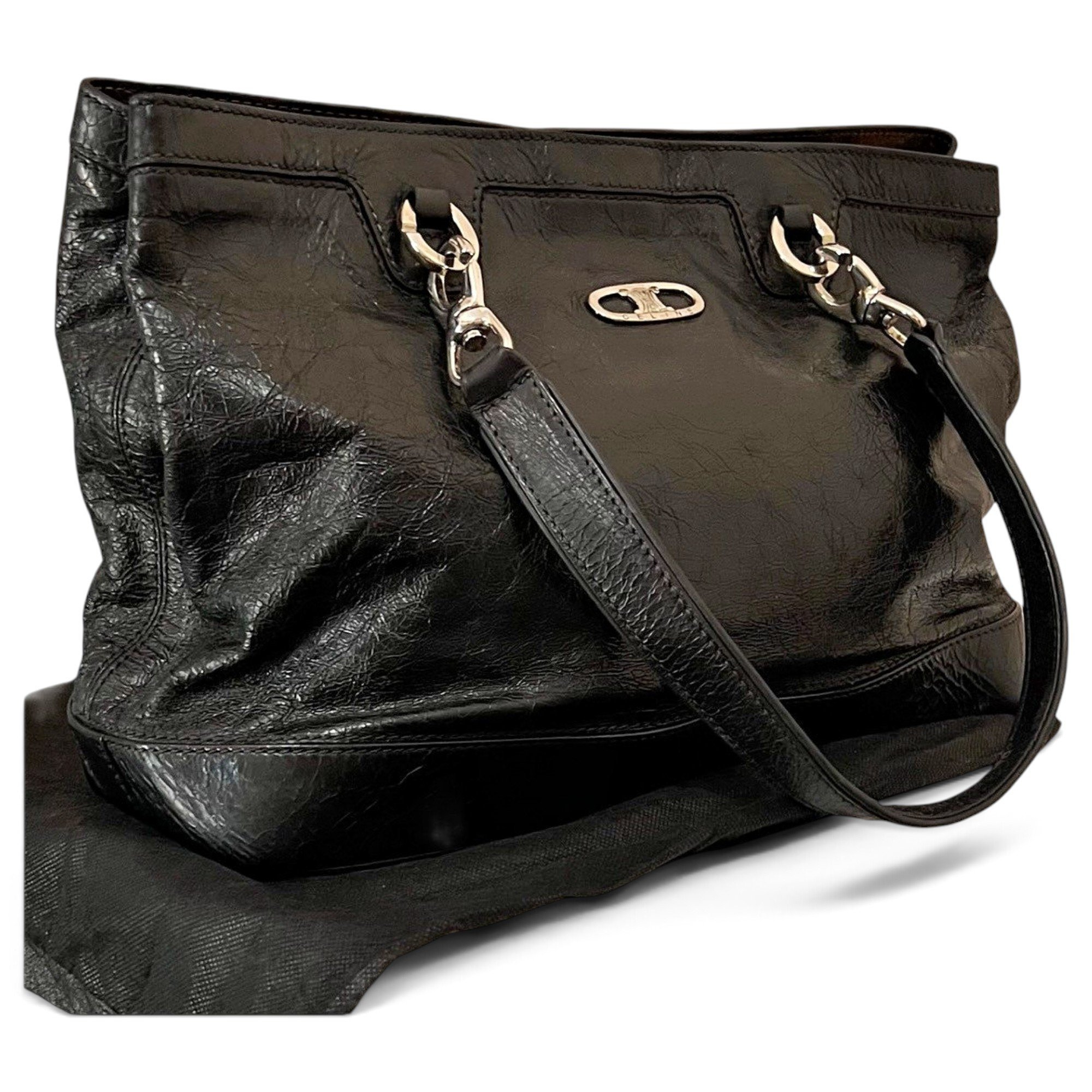 Patent leather tote