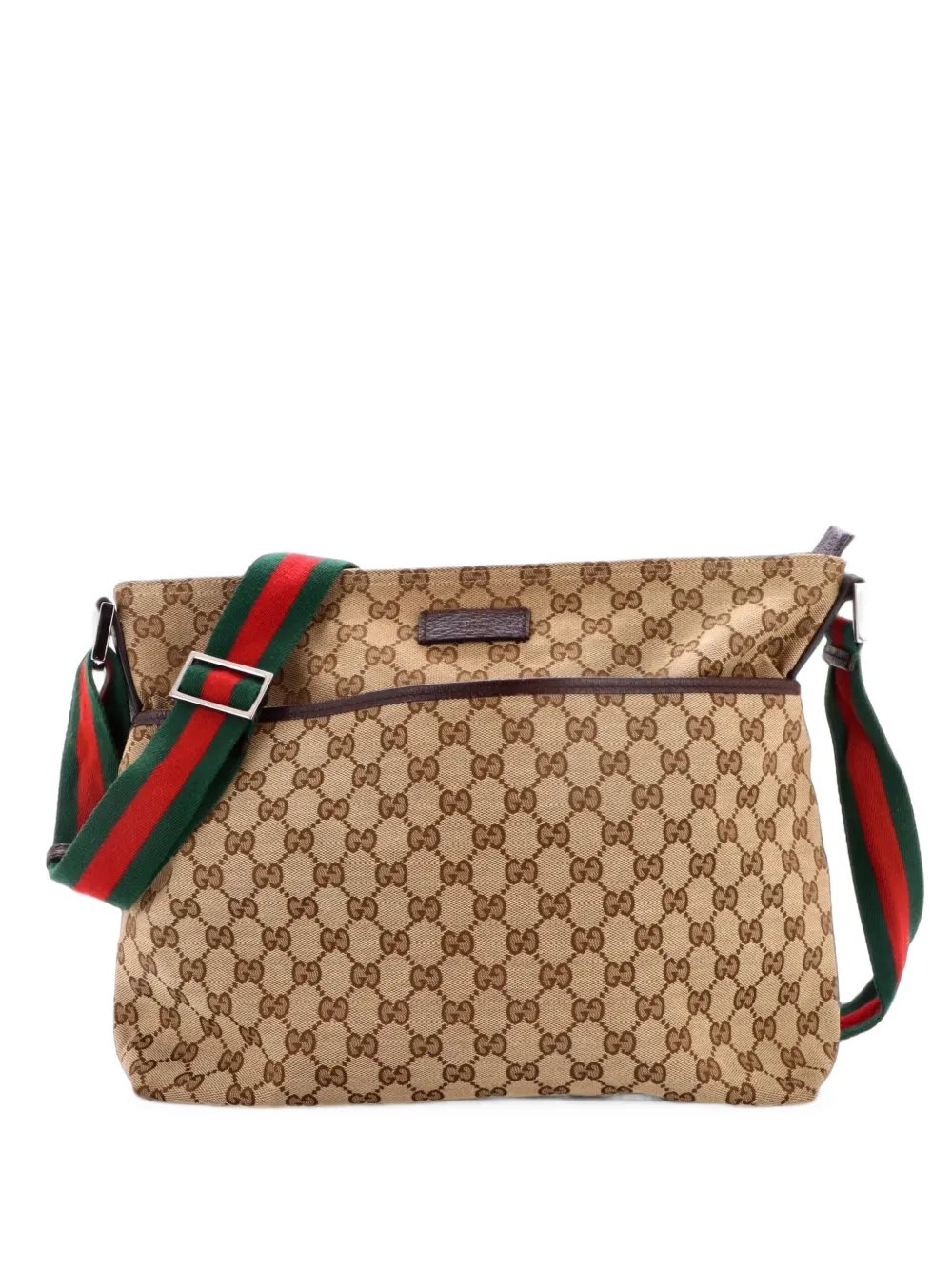 Front Pocket Web Messenger GG Canvas Medium crossbody bag