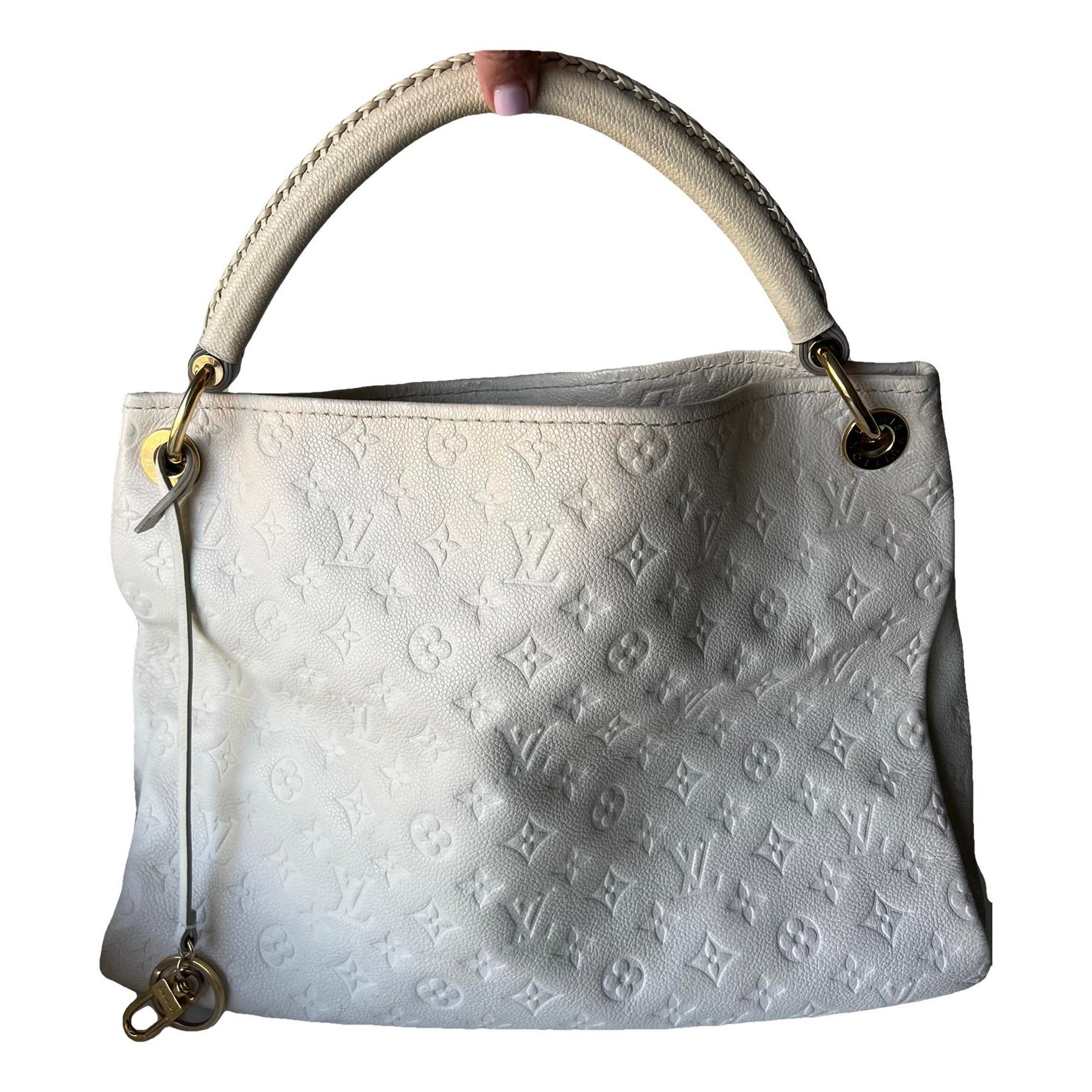 Artsy leather handbag