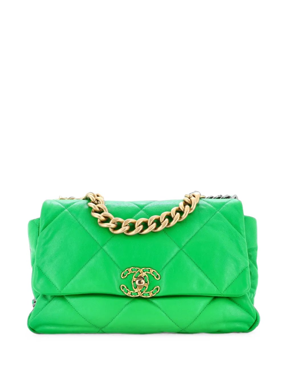 19 Flap Bag Quilted Leather Large crossbody bag