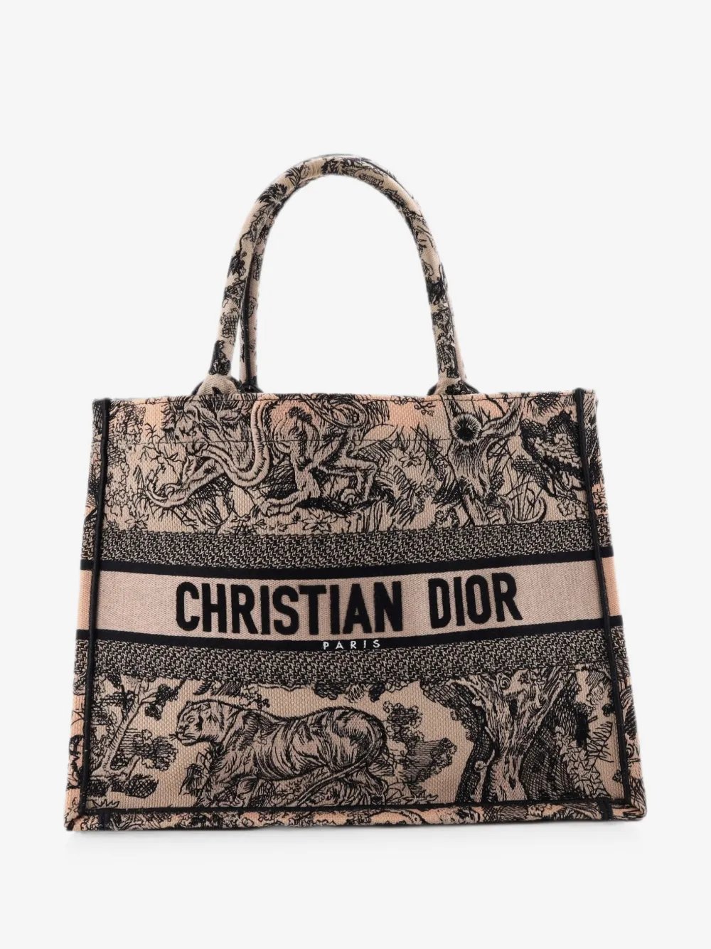 Book Embroidered Canvas Medium tote bag