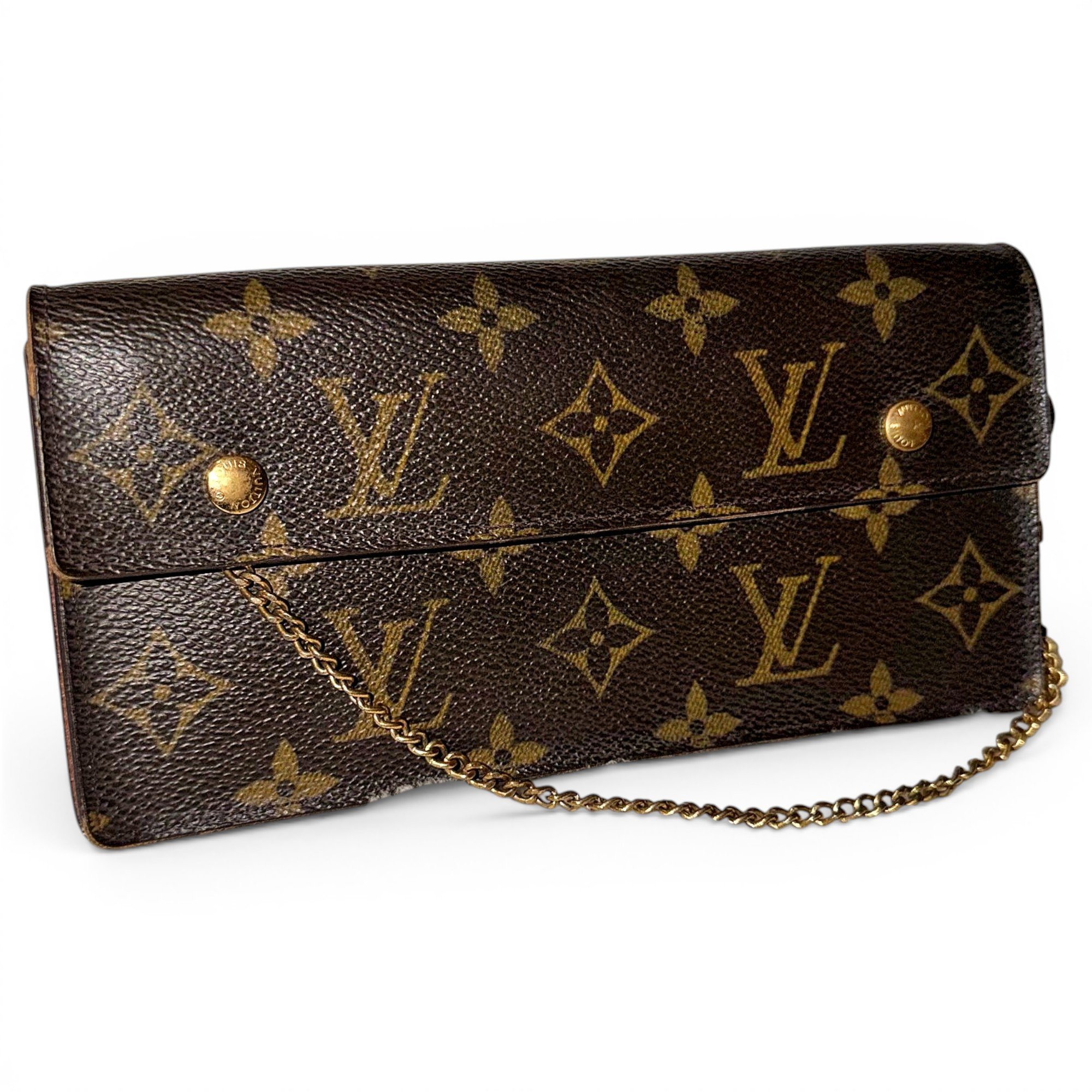 Leather clutch bag