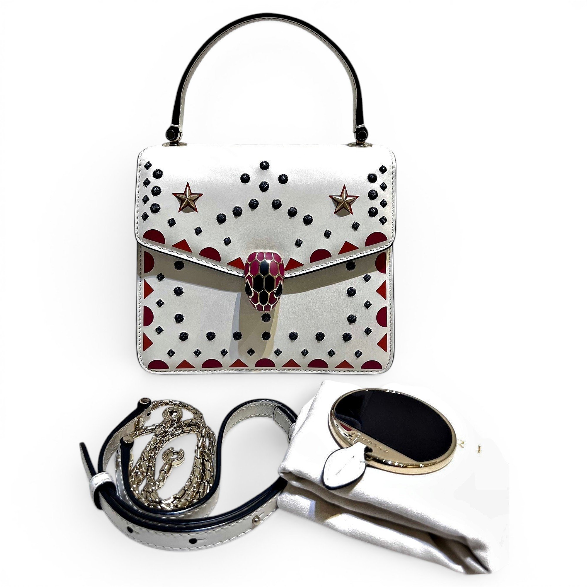Serpenti leather handbag