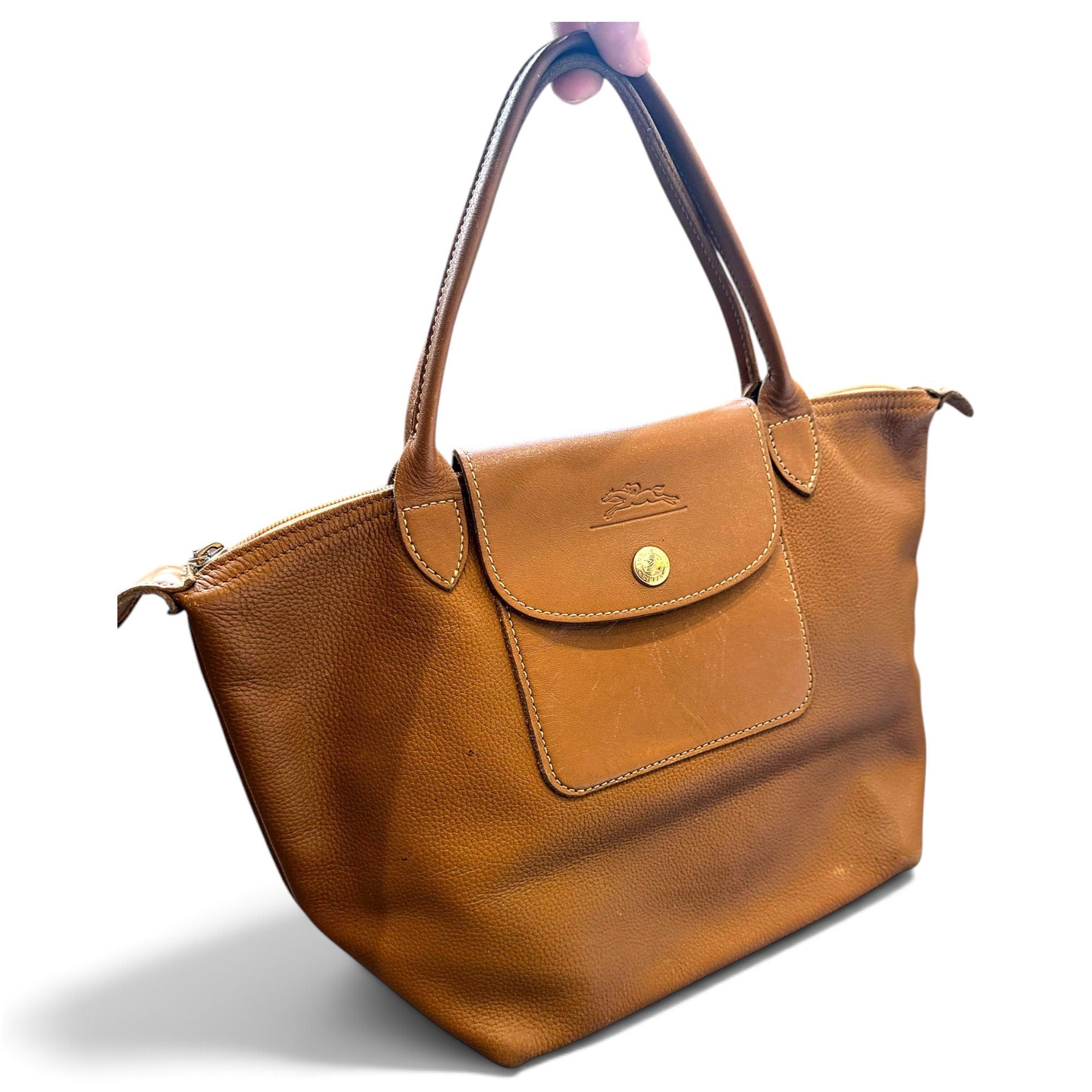 Pliage leather tote