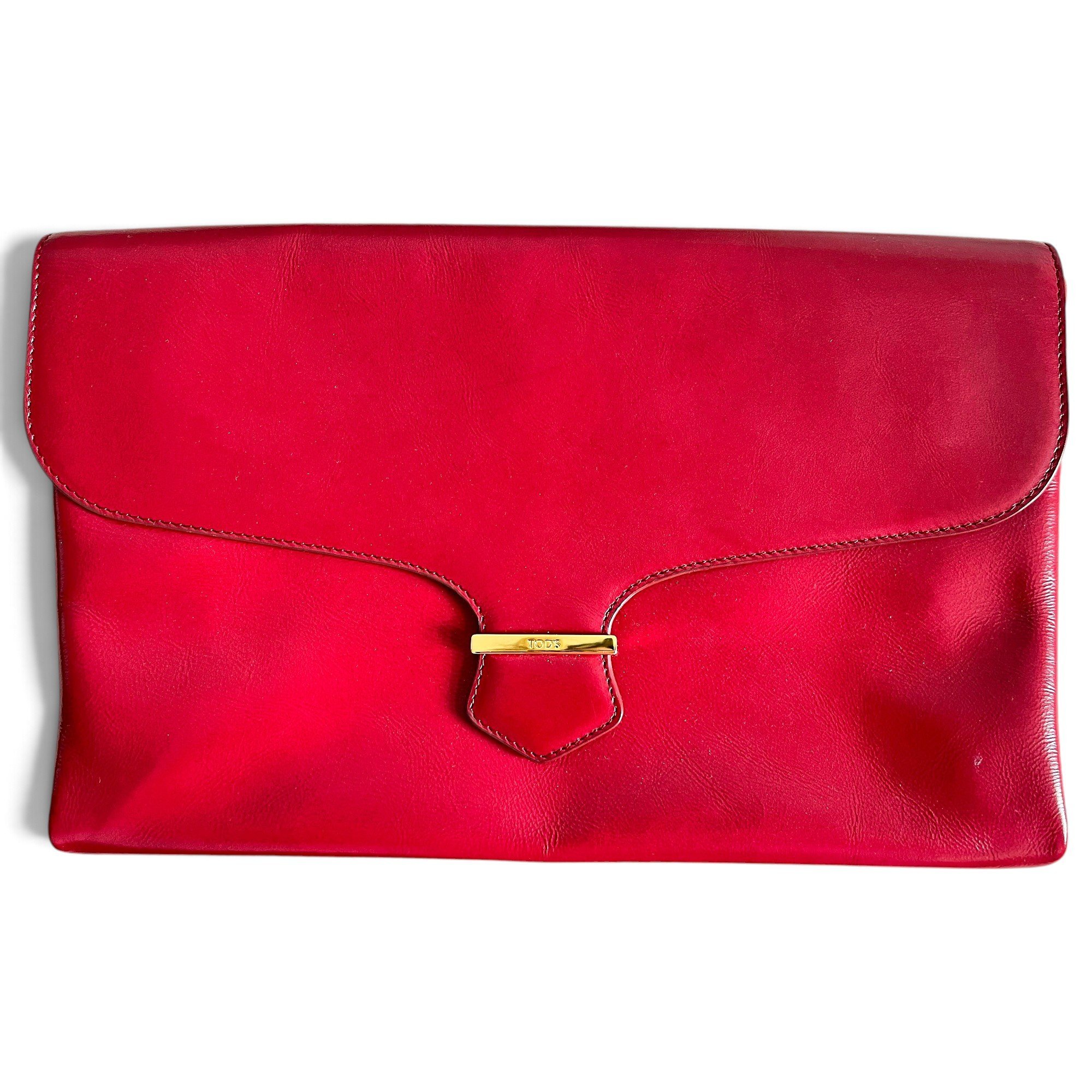 Leather clutch bag