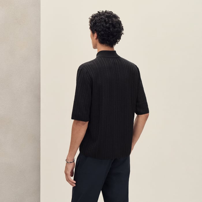 Noir Short-sleeve Straight Cut Shirt