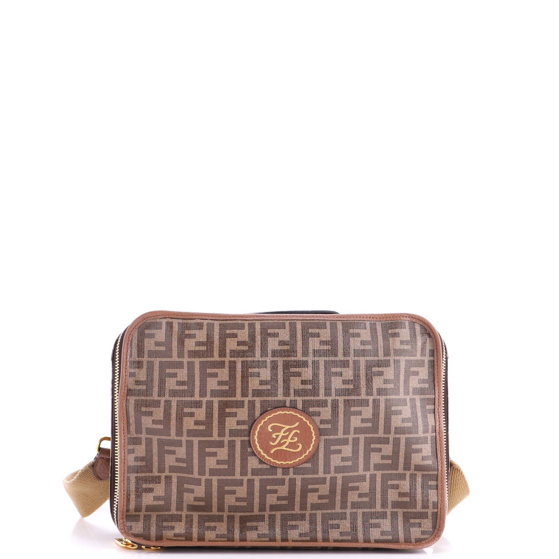 Zip Around Travel Bag Zucca Coated Canvas Small