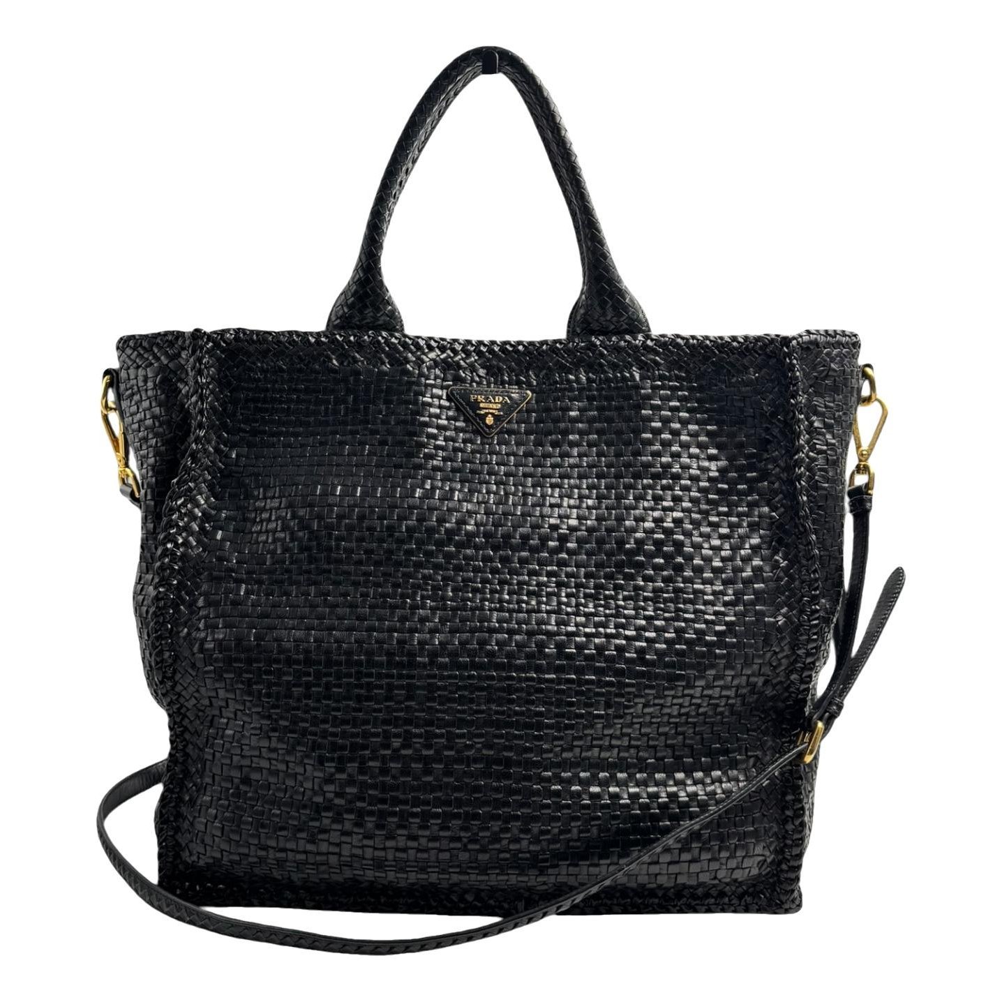 Madras leather crossbody bag