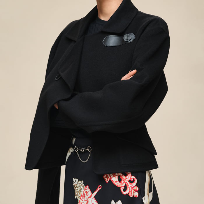 Noir Jewel Fastening Jacket