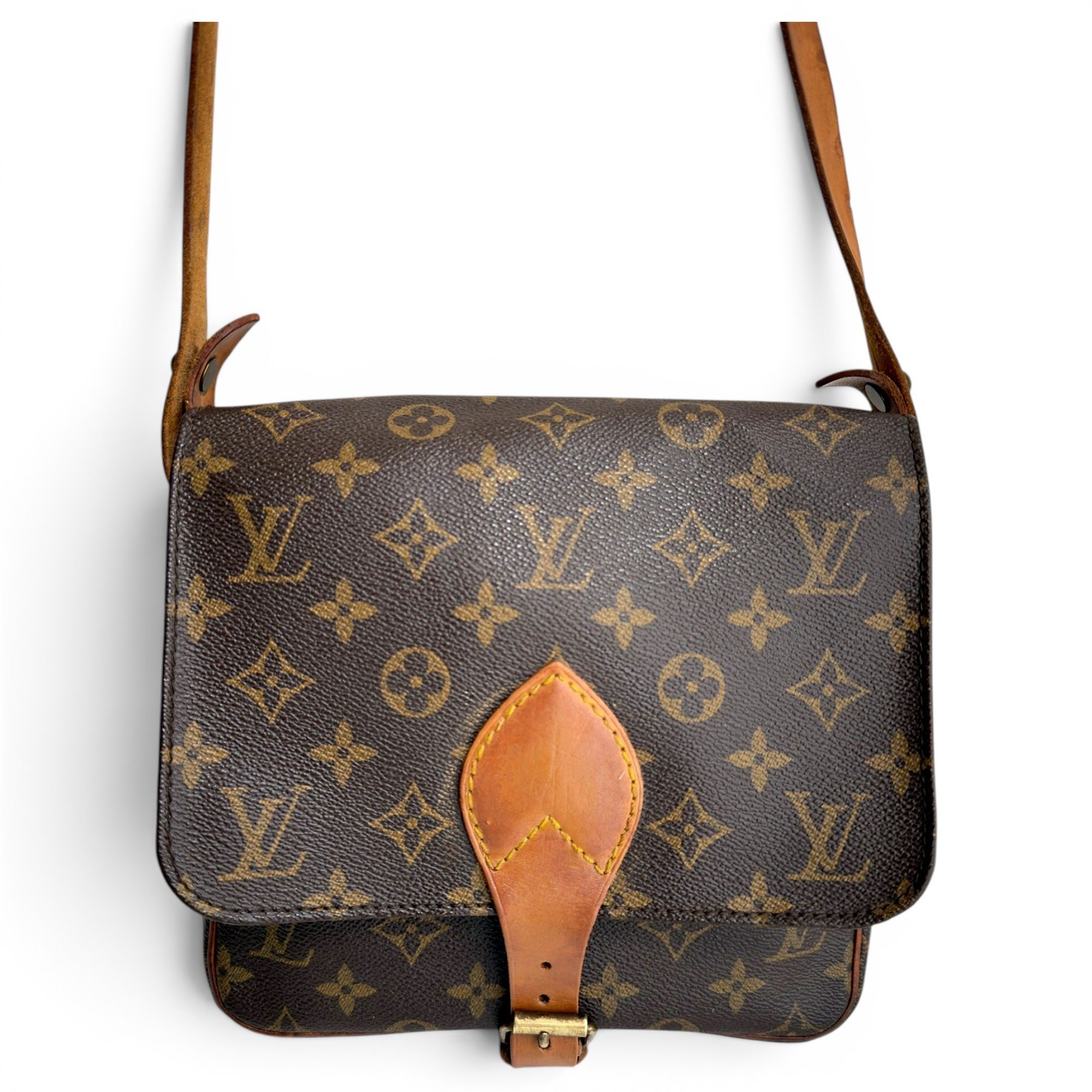 Cartouchière leather crossbody bag