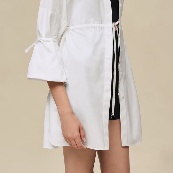 Blanc Drawstring Shirt