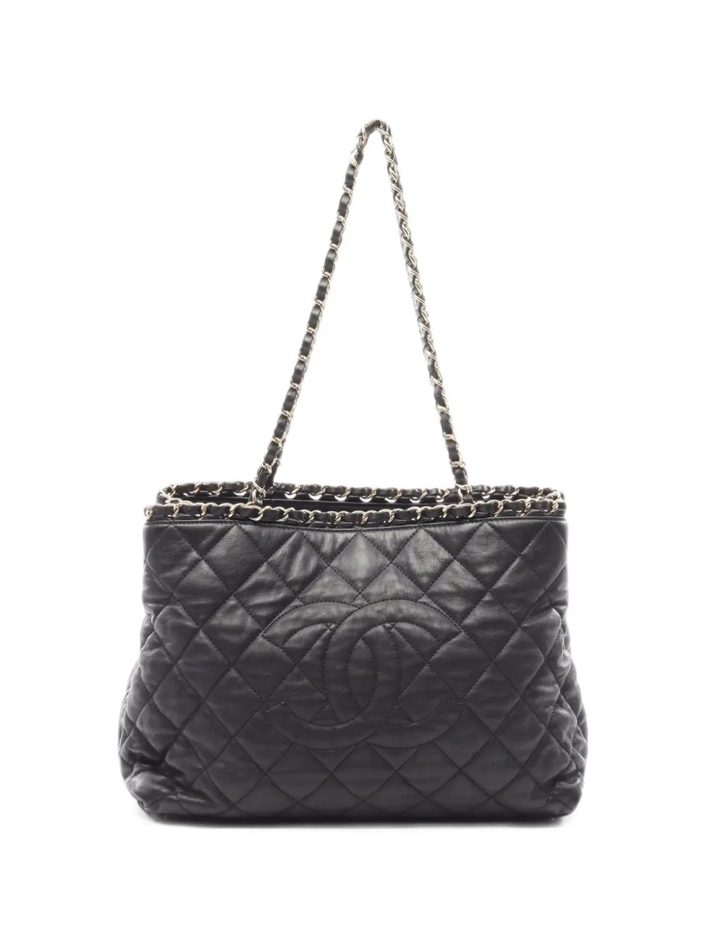 2012 diamond-quilted chain tote bag