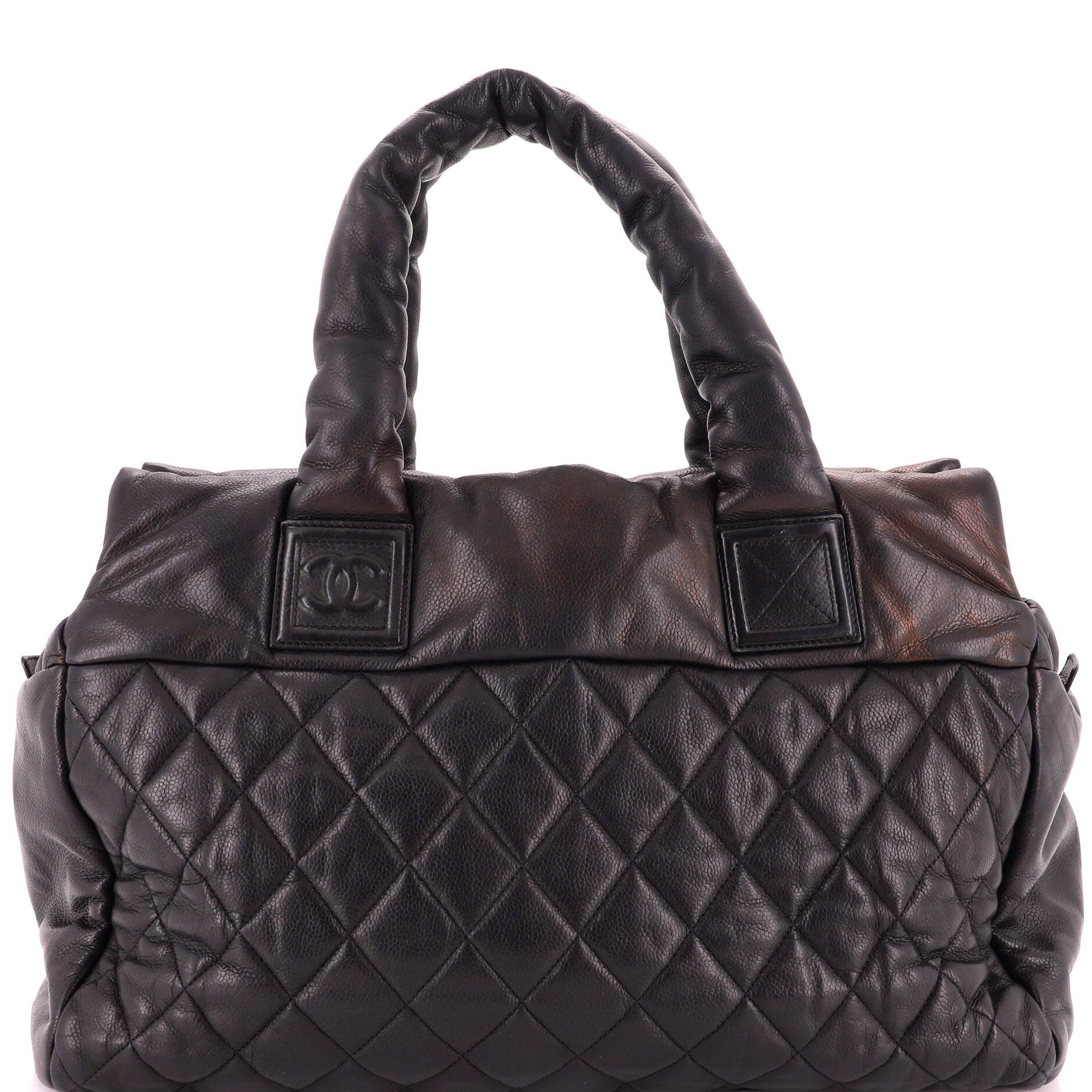 Coco Cocoon Boston Bag Quilted Caviar Large