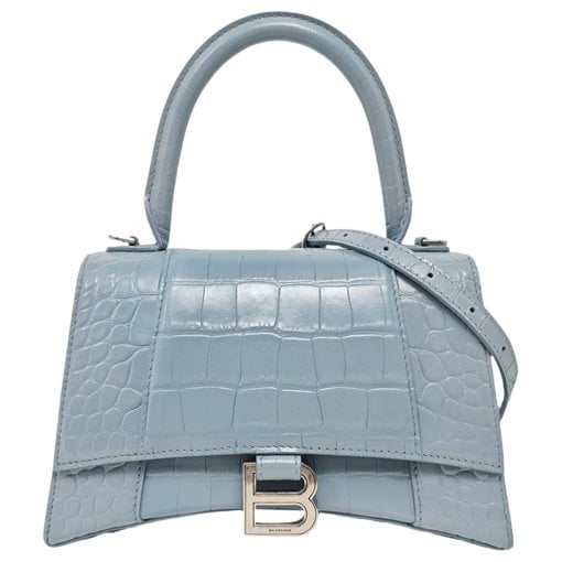 Hourglass leather handbag