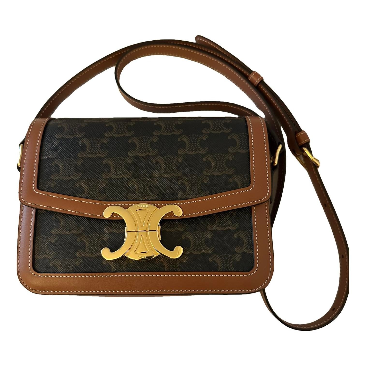 Triomphe leather handbag